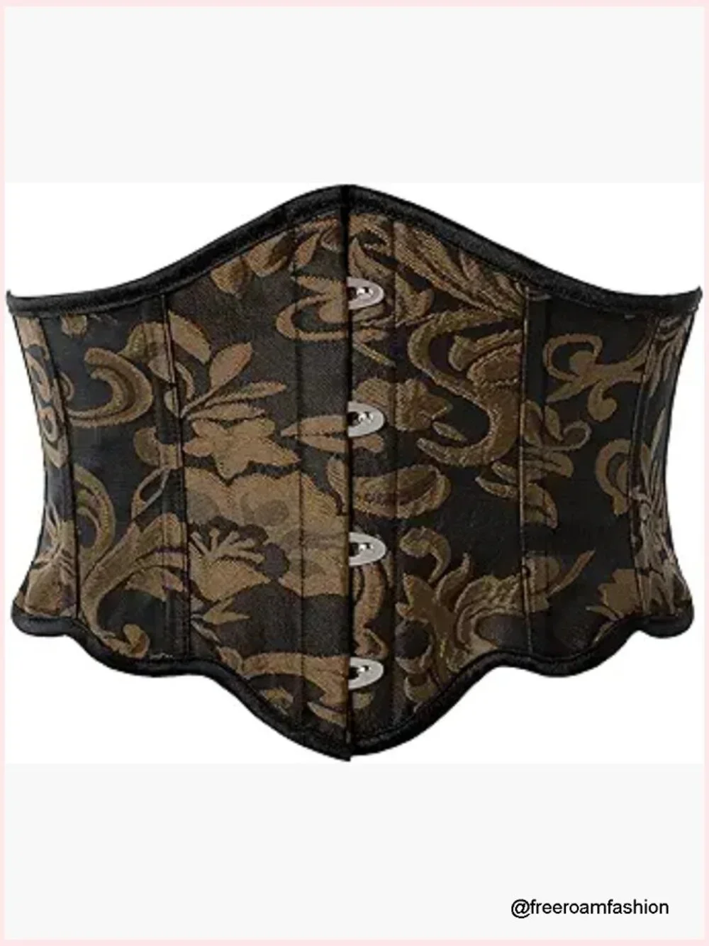 Underbust Corset Belt Vintage Renaissance Floral Lace-up